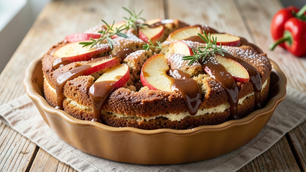Apple Caramel Coffee Cake Recipe: Spiced Streusel Crown Over Gooey Caramel Swirls