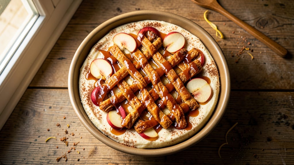 Apple Fritter Cheesecake Recipe: Crunchy Streusel Crown Over Silky Vanilla Swirls