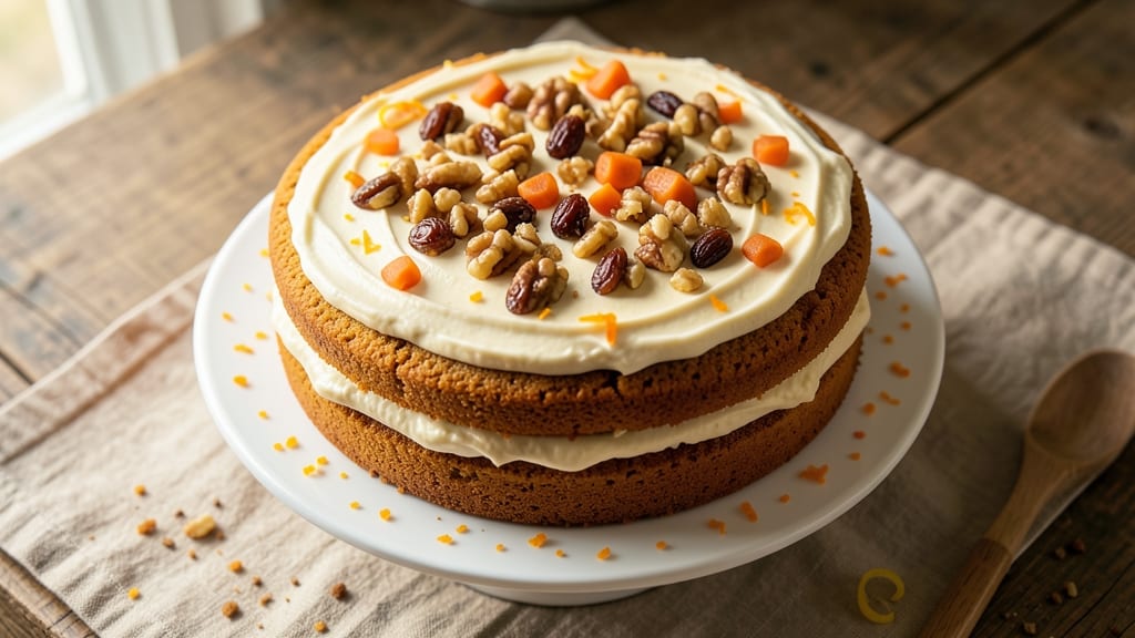 Anna Olson's Carrot Cake Recipe: Moist Vanilla Layers with Walnut Streusel Crown