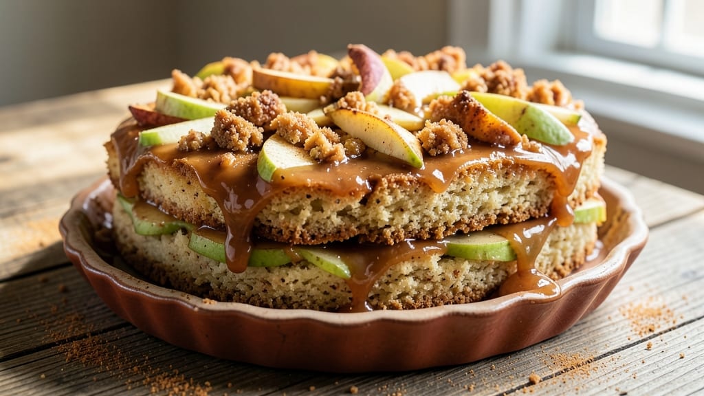 Apple Fall Harvest Cake Recipe: Spiced Caramel Apple Layers With Crunchy Topping