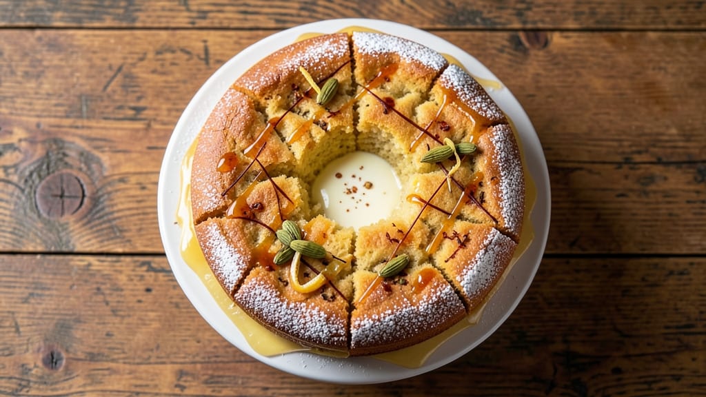 Atta Cake Recipe with Egg: Fragrant Cardamom and Saffron Layers