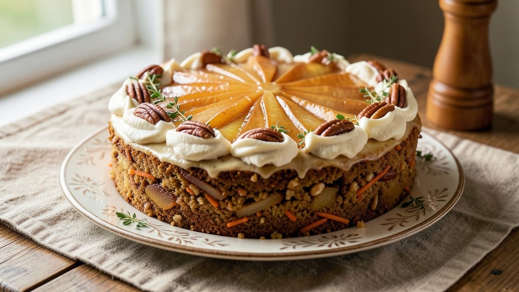 Apple Pecan Carrot Cake Recipe: Warm Spice and Moist Layers With Crunchy Topping