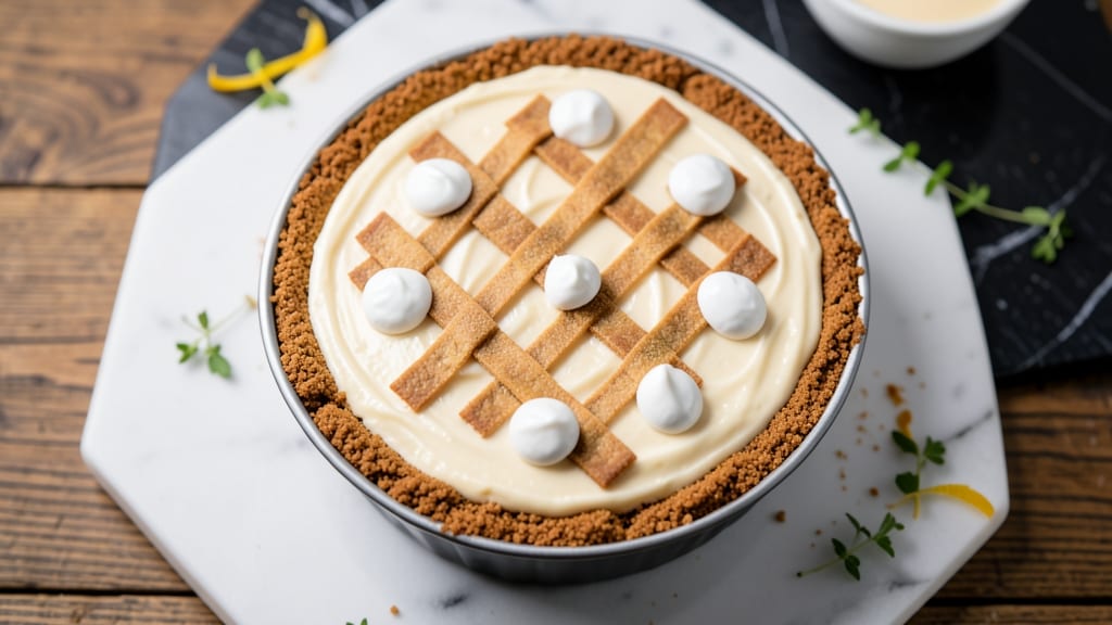 American Cheesecake No-Bake Recipe: Crunchy Graham Top, Silky Cream Filling
