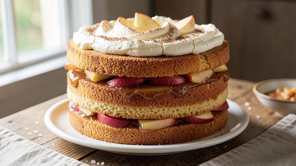 Apple Layer Cake Recipe UK: Spiced Streusel Crown Over Juicy Apple Filling