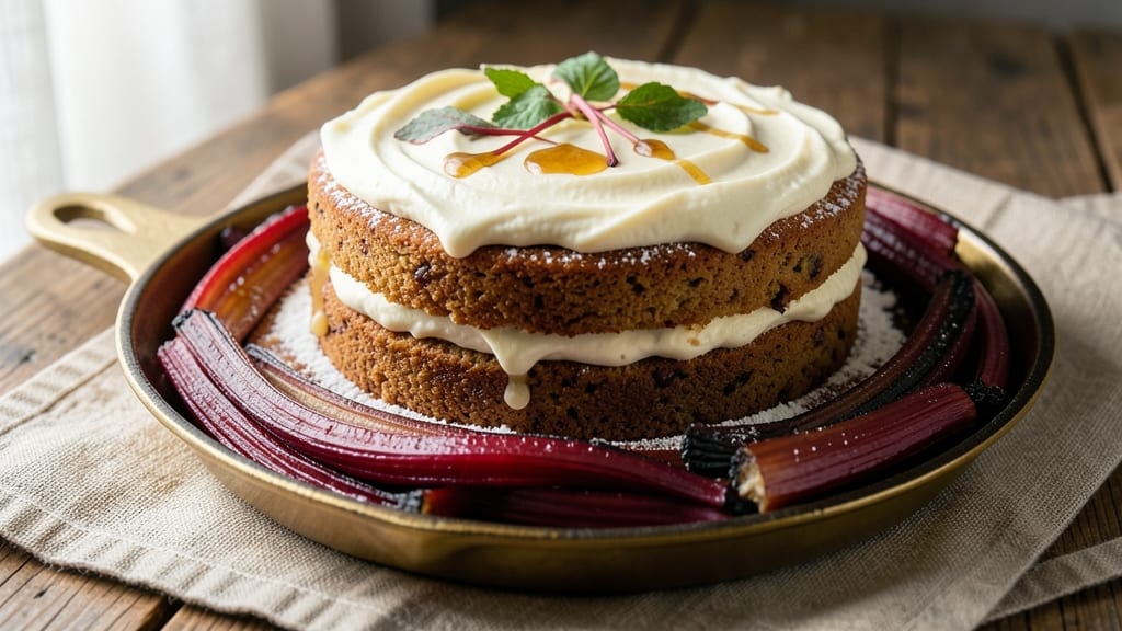 America's Test Kitchen Rhubarb Upside Down Cake Recipe: Buttery Streusel Crown Over Tart Fruit Layers