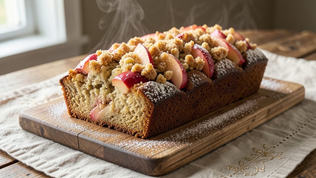 Apple Streusel Loaf Cake Recipe: Buttery Streusel Crunch Over Moist Apple Filling