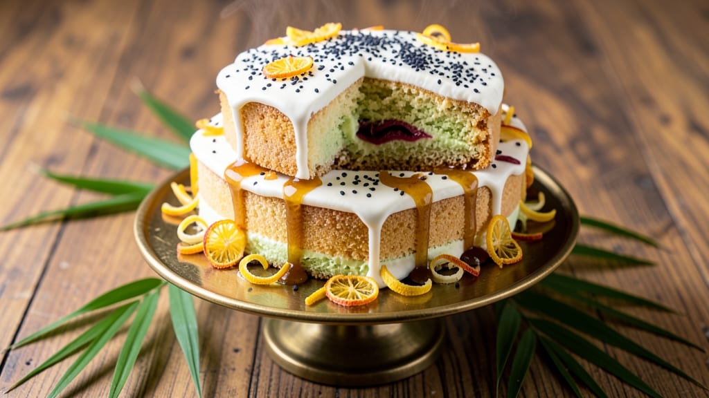 Asian Butter Cake Recipe: Silky Moistness with Toasty Sesame Crunch