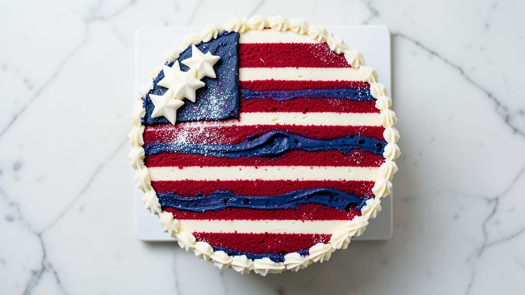 American Flag Sheet Cake Recipe: Patriotic Layers of Vanilla and Strawberry Swirls
