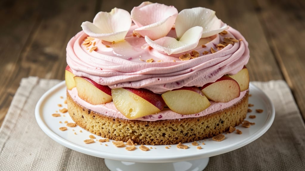 Apple Rose Cake Recipe: Floral-Infused Layers with Vanilla Buttercream Swirls