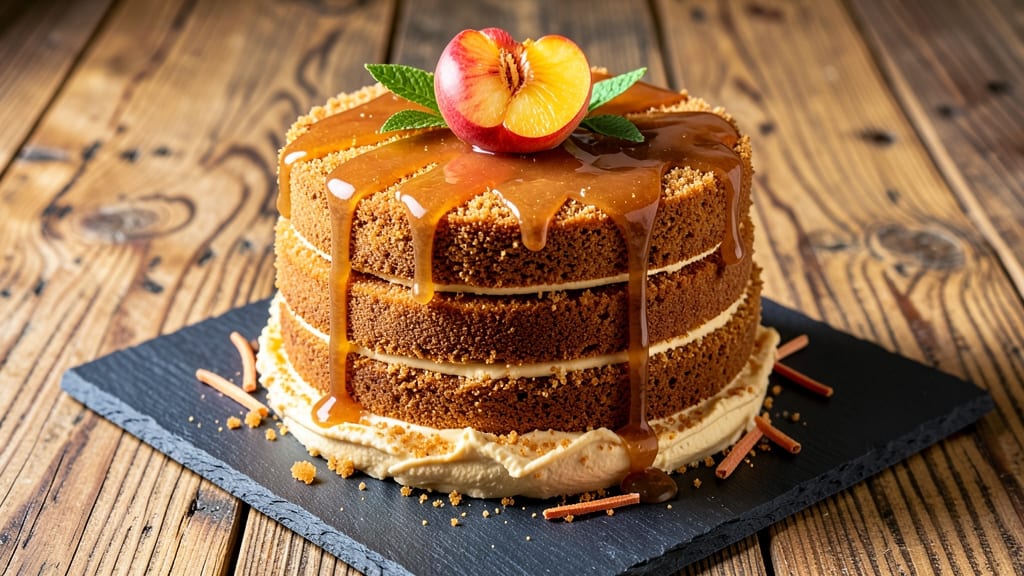 Amber Cake Recipe: Warm Spiced Streusel Over Moist Vanilla Layers