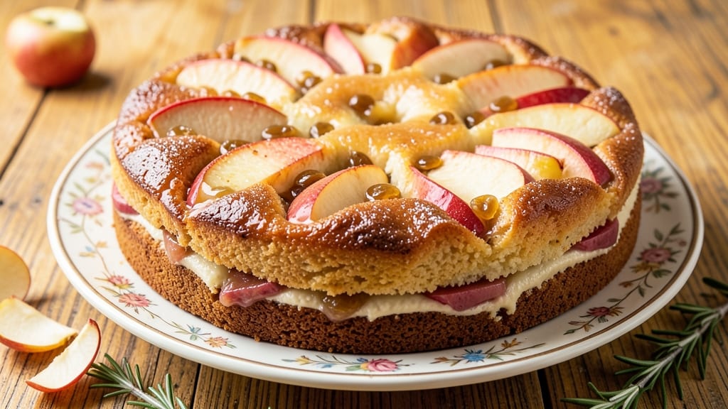 Apple And Sultana Cake Recipe: Warm Spice Streusel Over Moist Fruit Layers