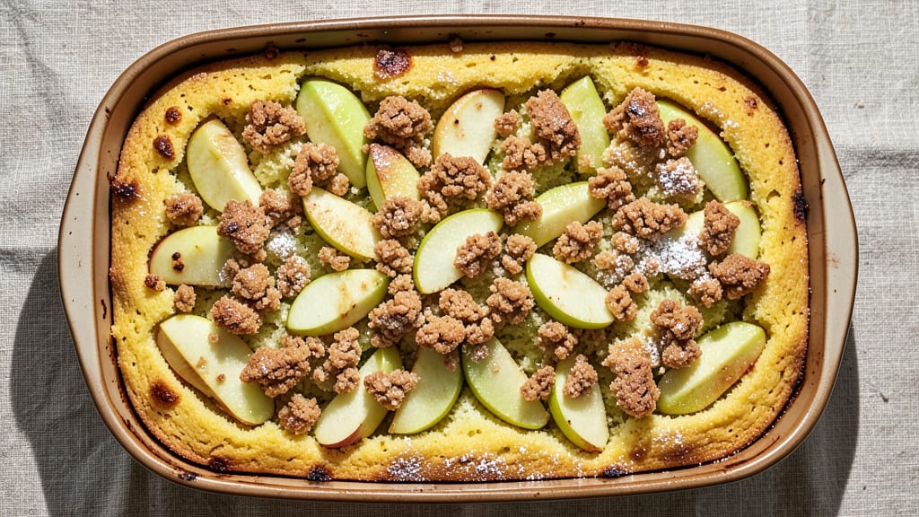 Apple Kuchen Recipe With Yellow Cake Mix: Warm Spice Streusel Over Moist Apple Layers