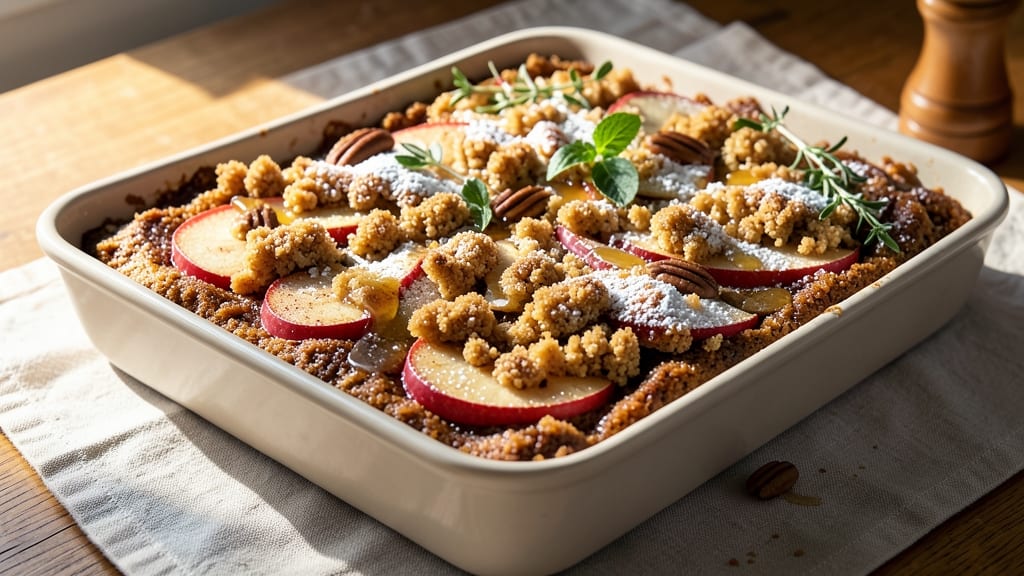 Apple Streusel Sheet Cake Recipe: Warm Spice Streusel Over Apple-Cinnamon Swirls