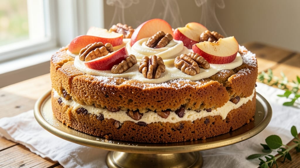 Apple Walnut Brown Sugar Cake Recipe: Spiced Streusel Crown Over Moist Fruit Layers
