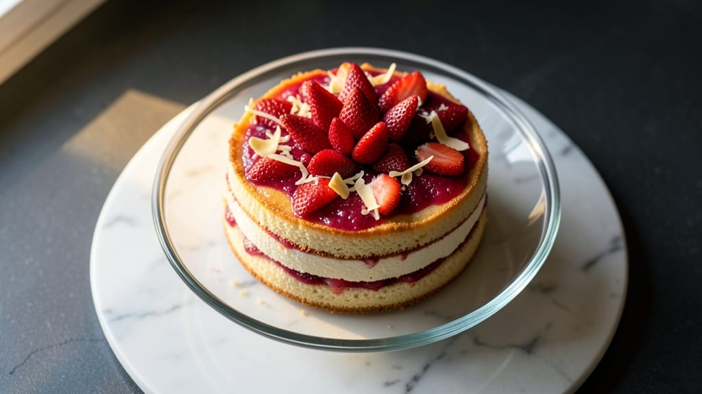 Ambrosia Bakery Fresh Strawberry Cake Recipe: Layered Vanilla Buttercream and Juicy Berries