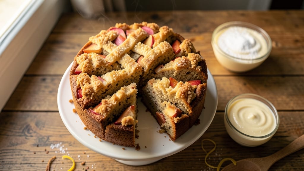 Apple Cake with Vanilla Pudding Recipe: Layered Dessert Magic in One Pan