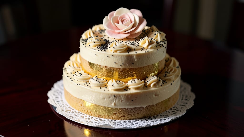 Almond Poppy Seed Wedding Cake Recipe: Elegant Layers With Nutty Crunch and Vanilla Kiss