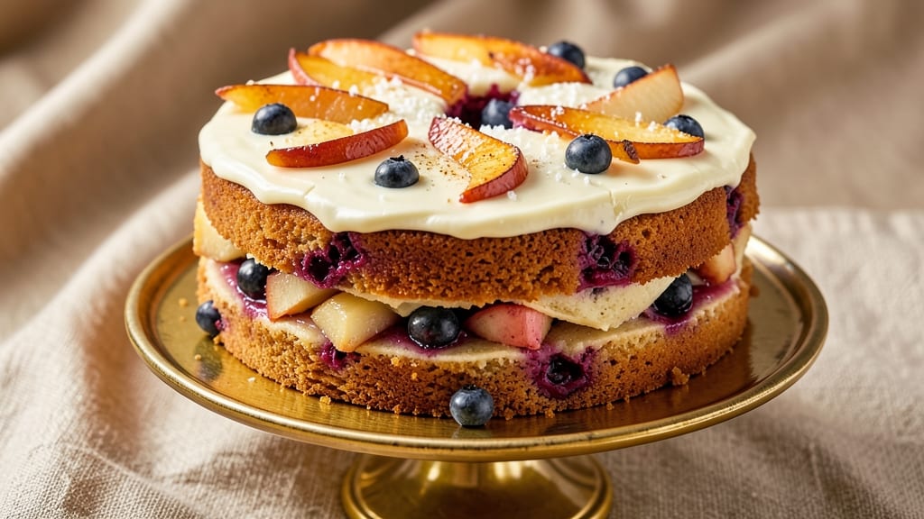 Apple and Blueberry Cake Recipe: Double-Layered Joy With Juicy Fruit Bursts