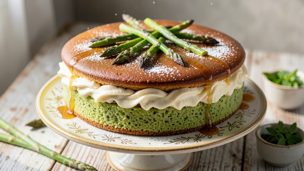 Asparagus Cake Recipe: Earthy Green Layers With Vanilla Infusion Magic