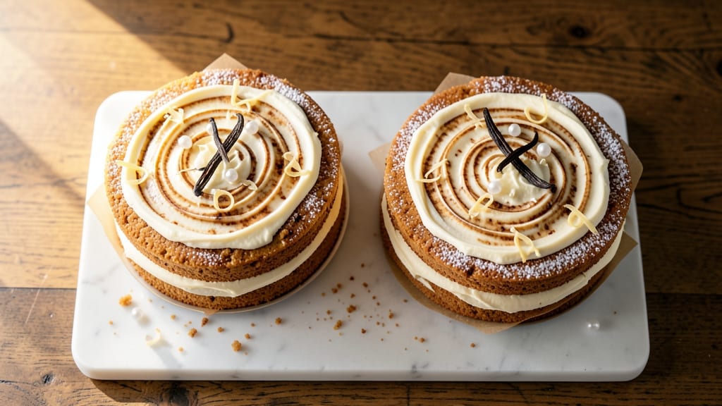 American Birthday Cake Recipe: Vanilla Bean Swirls With Buttery Frosting Layers