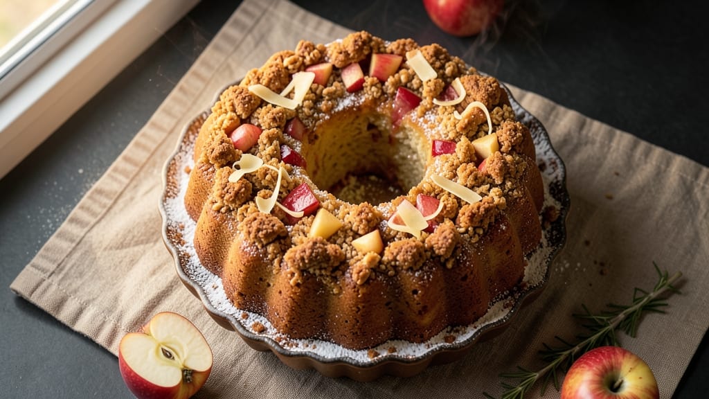 Apple Streusel Bundt Cake Recipe: Warm Spiced Streusel Over Moist Apple Filling